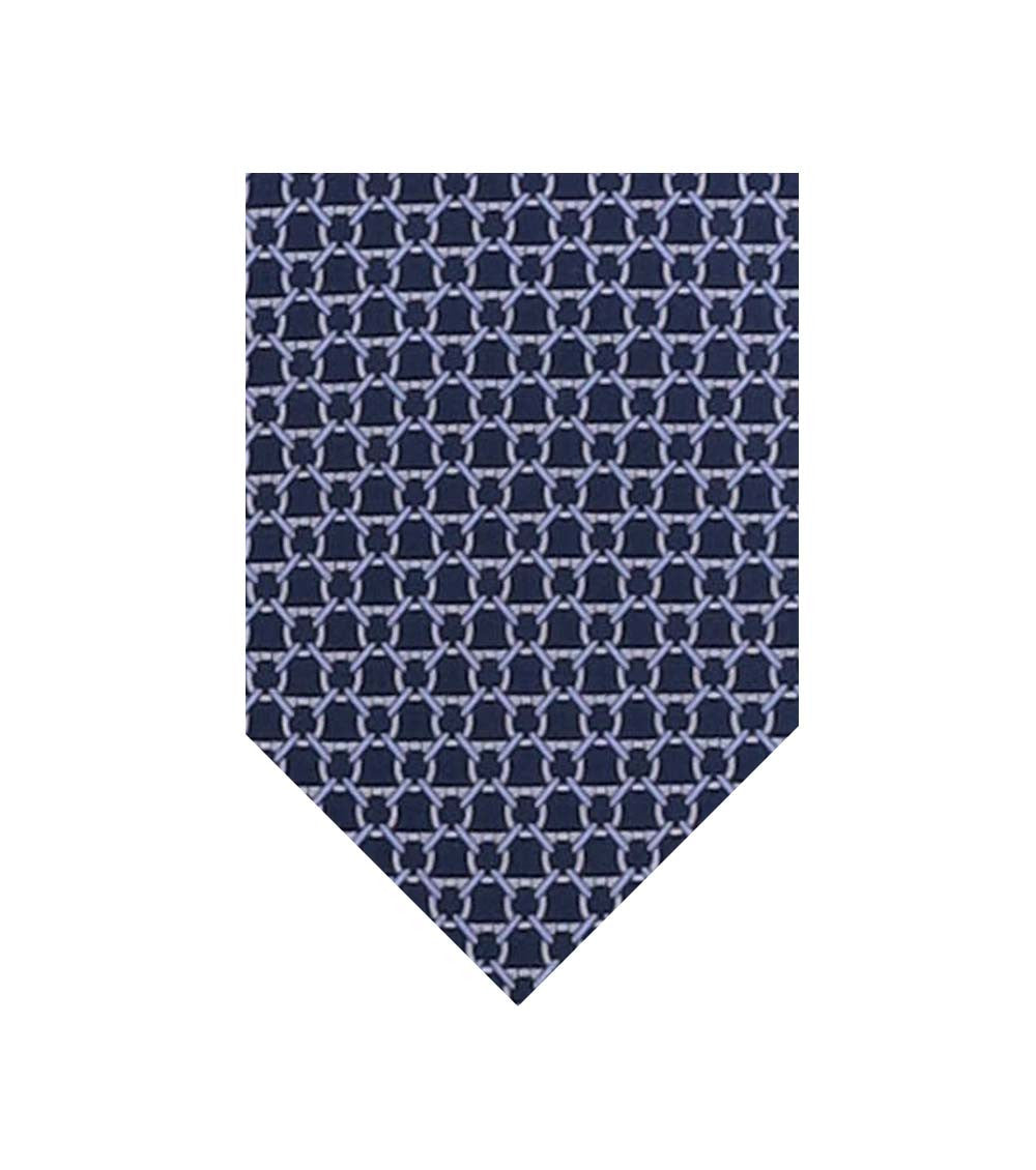 Blue Gancini Logo Tie 1