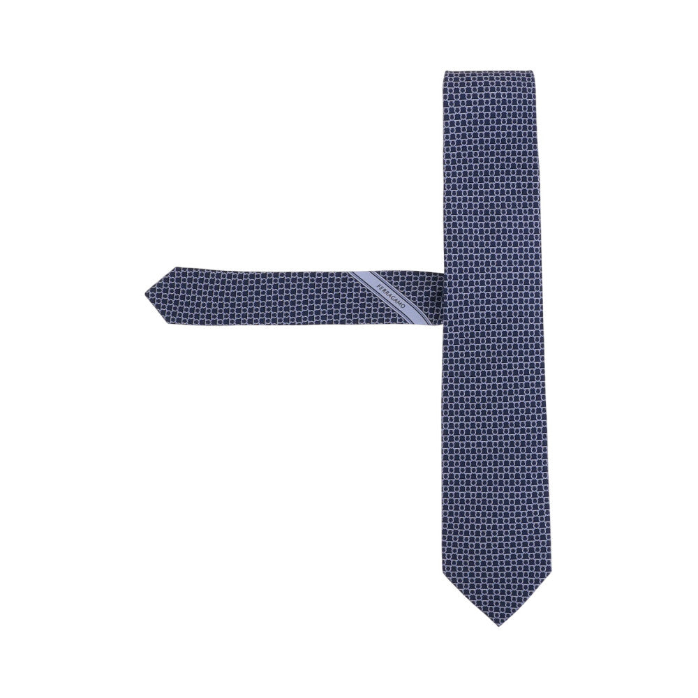 Blue Gancini Logo Tie 2