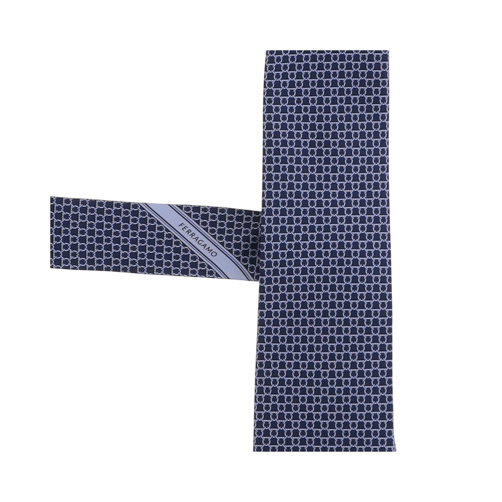 Blue Gancini Logo Tie 3
