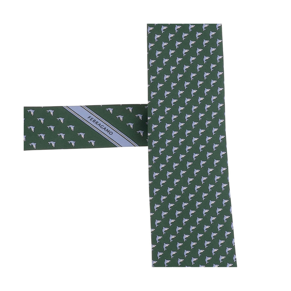 Green Animal Print Tie 3