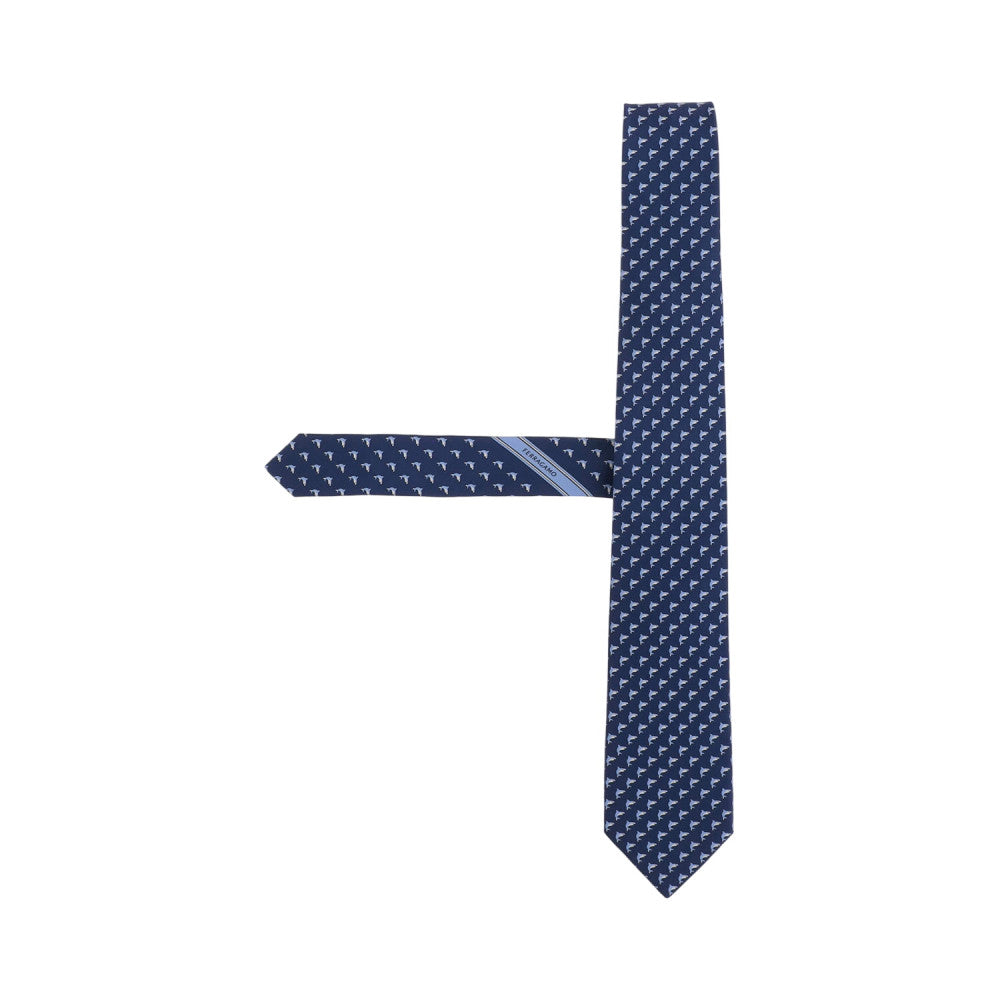Blue Animal Print Tie 2