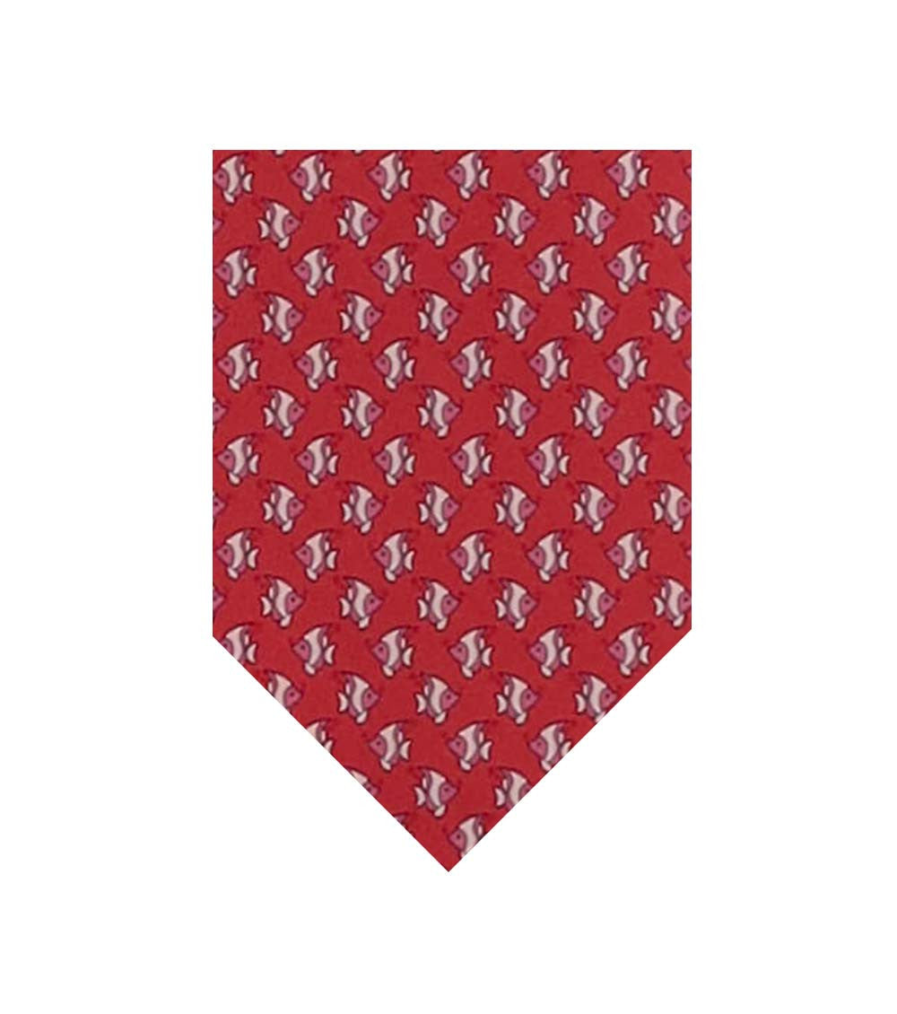 Red Graphic Print Tie 1
