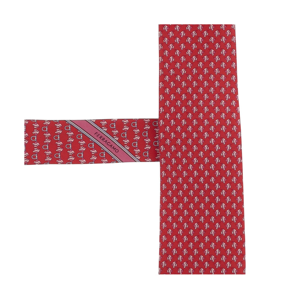 Red Graphic Print Tie 3