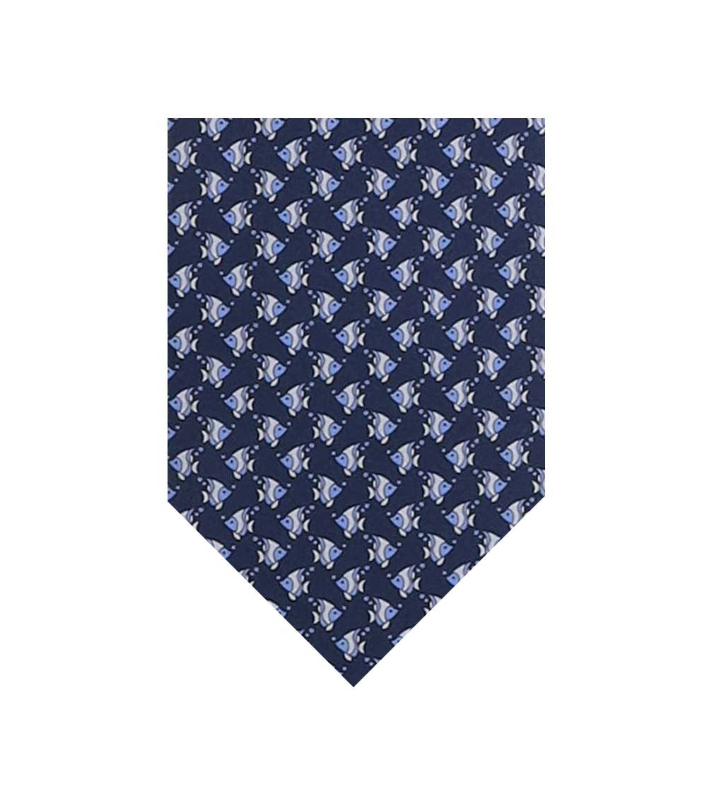 Blue Graphic Print Tie 1