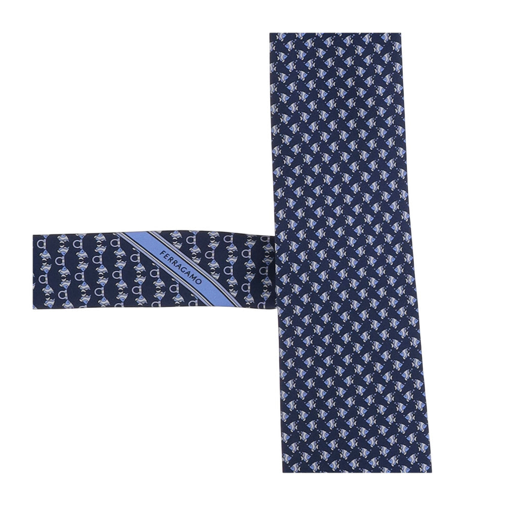 Blue Graphic Print Tie 3