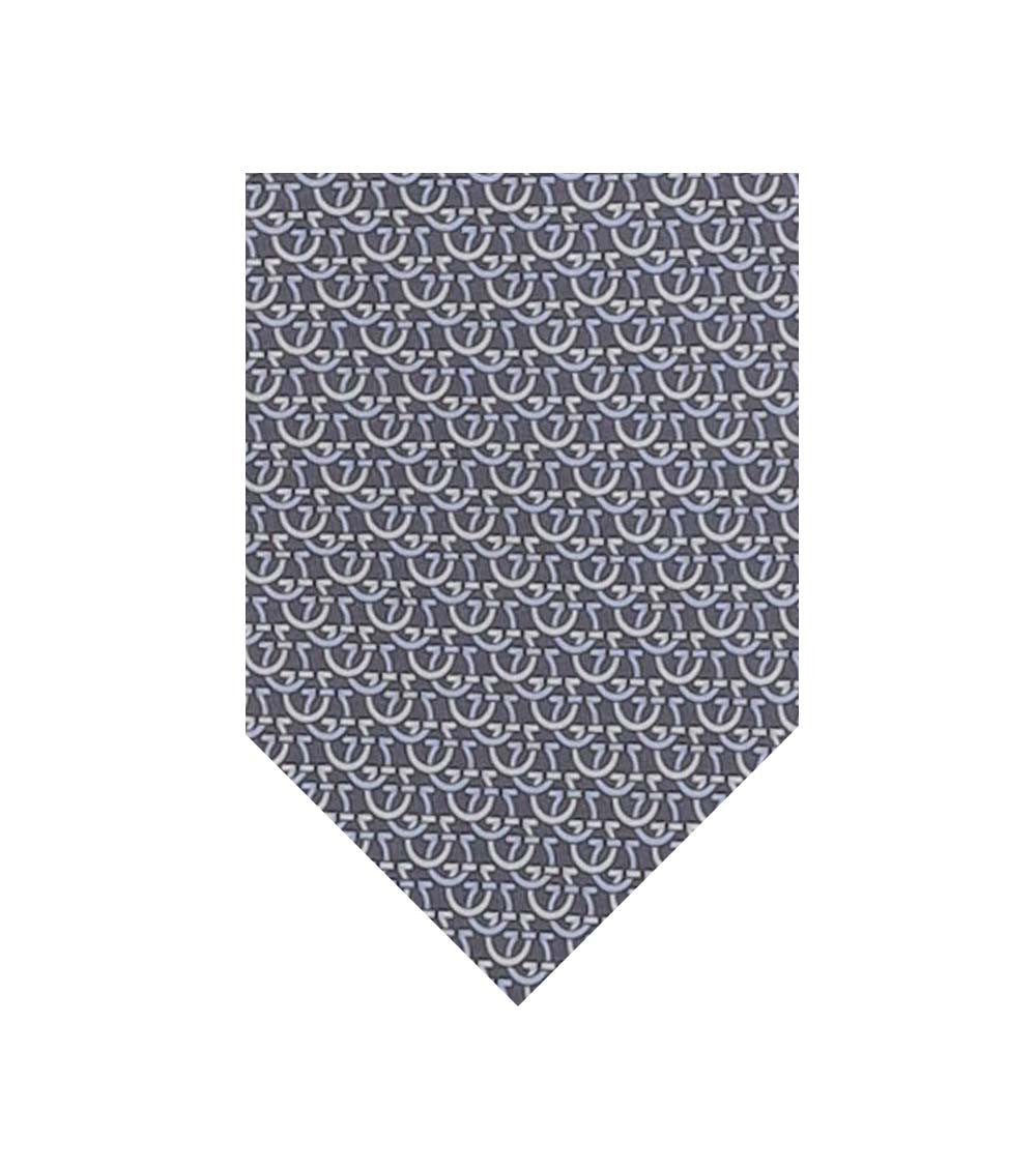 Grey Gancini Logo Tie 1