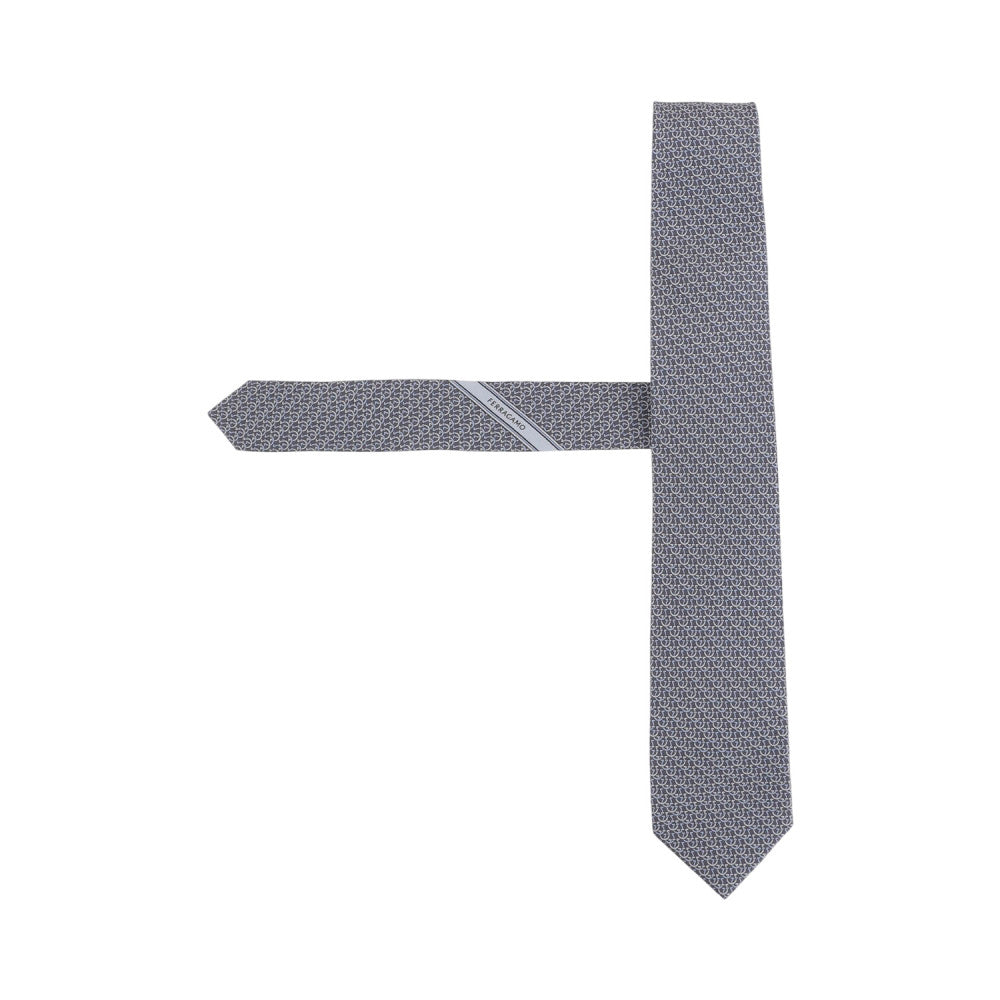 Grey Gancini Logo Tie 2
