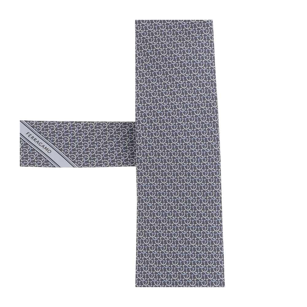 Grey Gancini Logo Tie 3