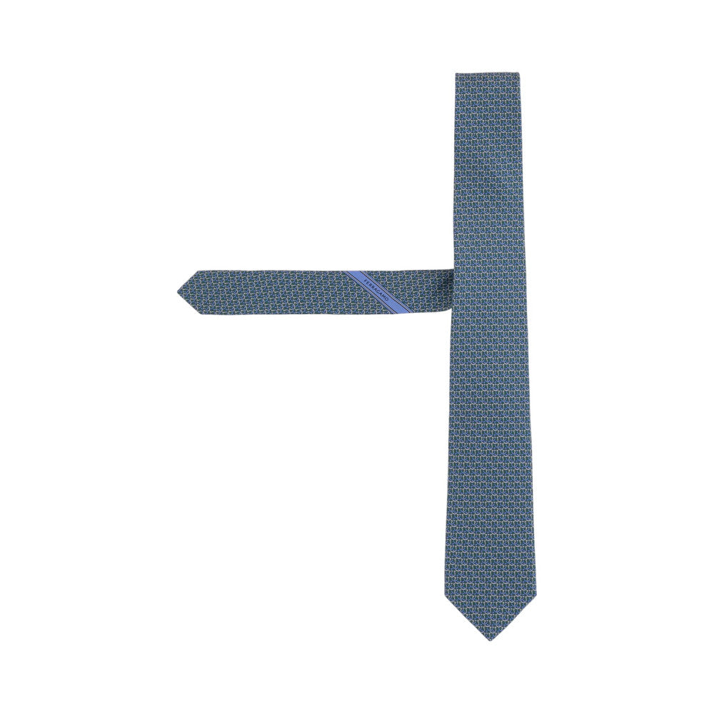Green Gancini Logo Tie 2
