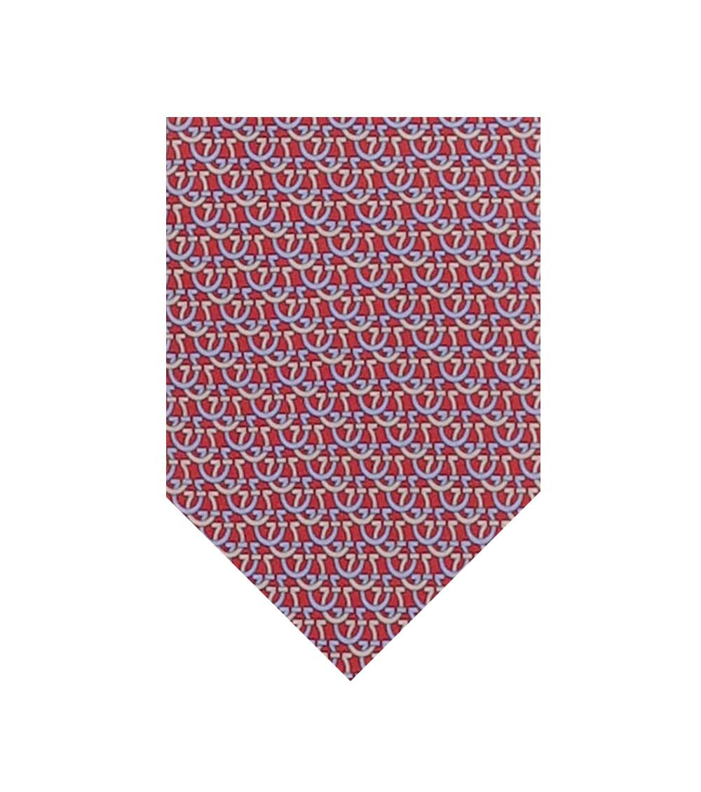 Red Gancini Logo Tie 1