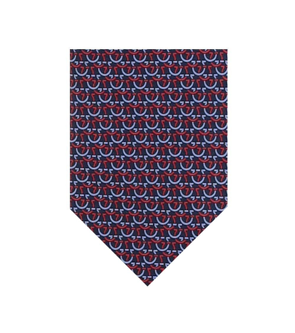 Multicolor Gancini Logo Tie 1