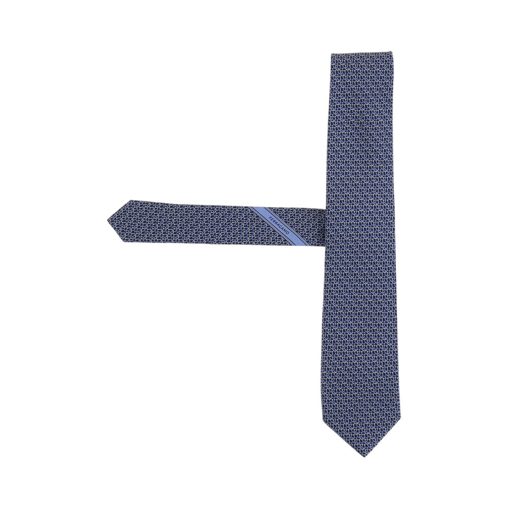 Blue Gancini Logo Tie 2