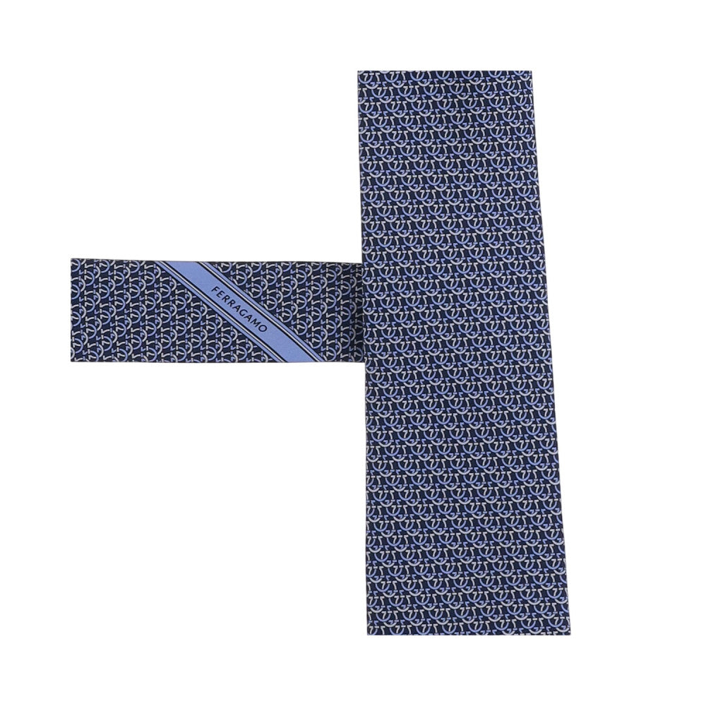 Blue Gancini Logo Tie 3