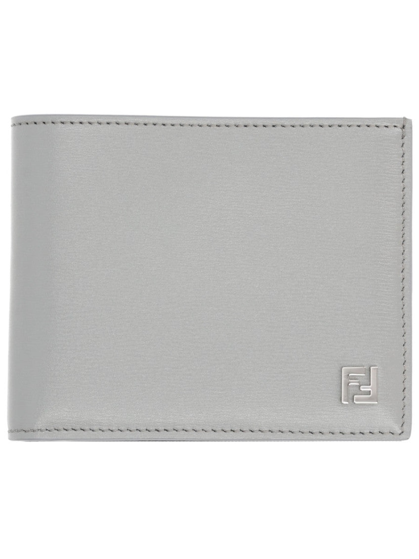 Grey Solid  Logo Wallet 1