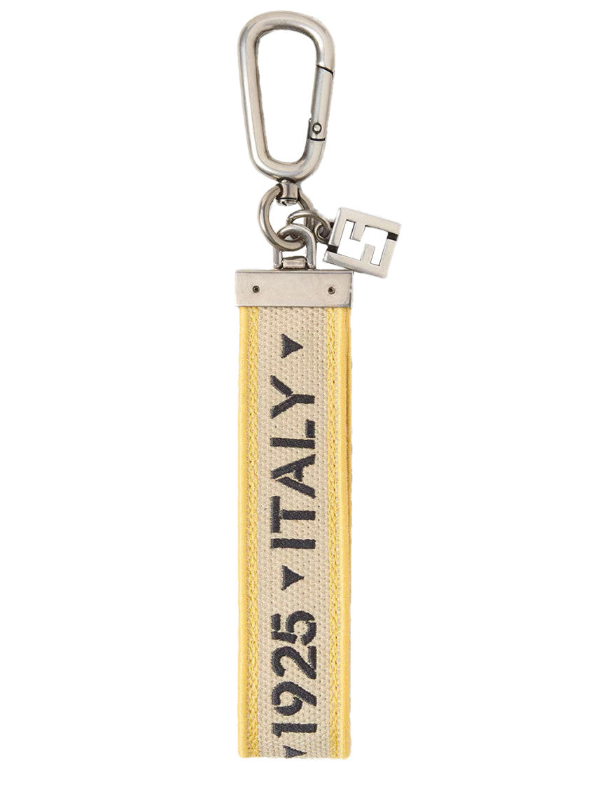 Beige Tape Logo Key Holder 2