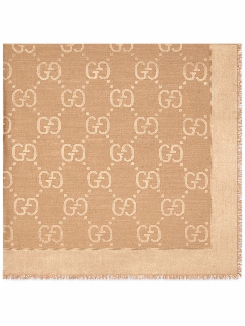 Brown Signature Logo Scarf 1