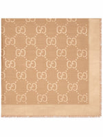 Brown Signature Logo Scarf 1