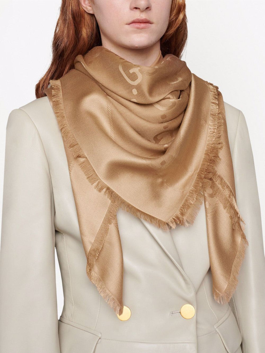Brown Signature Logo Scarf 3