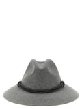 Grey Felt Solid Fedora Hat 1