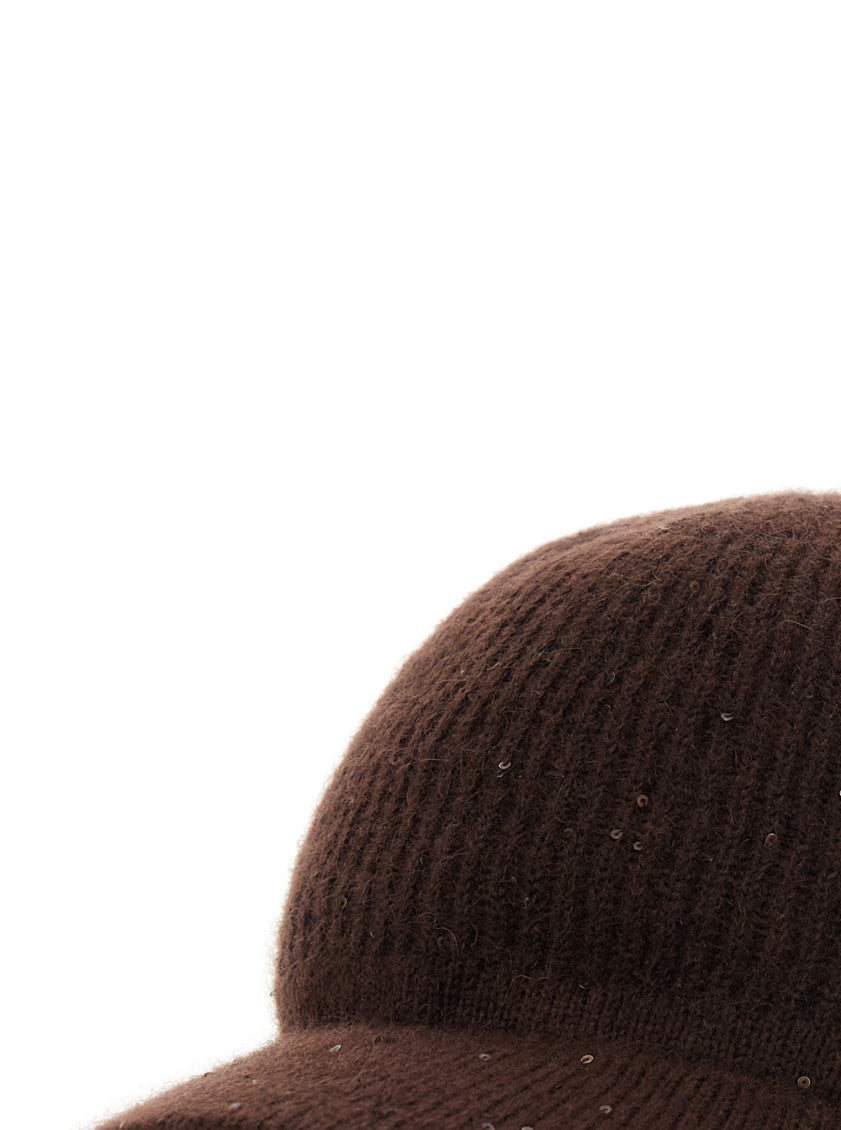 Brown Knitted Baseball Cap 3