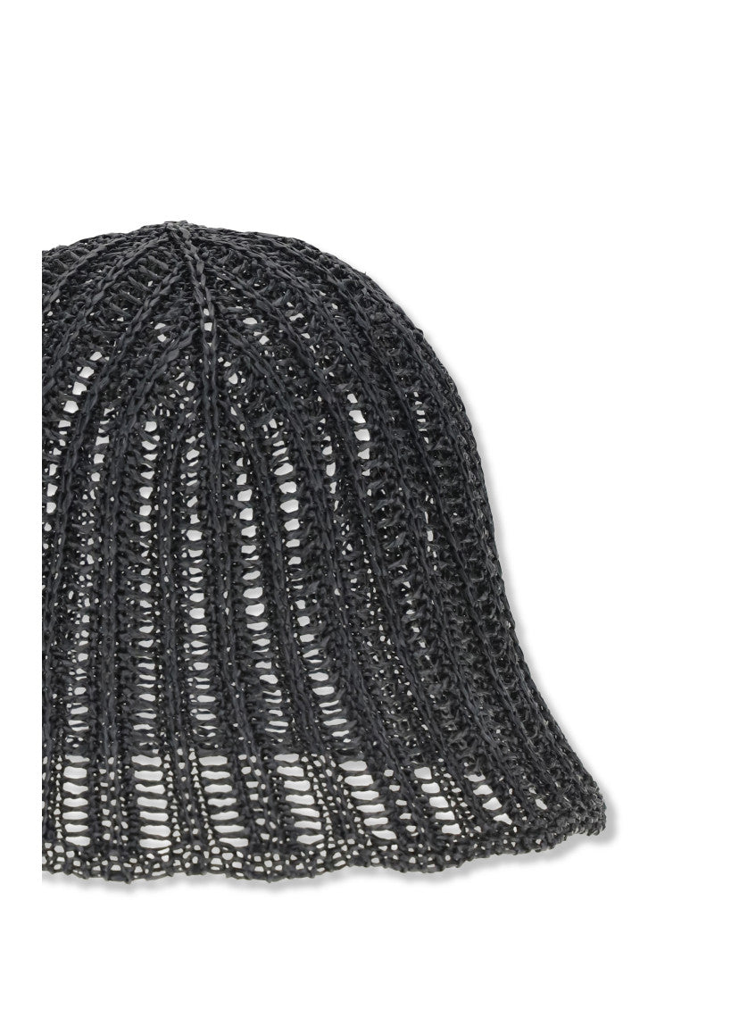Black Techno Woven Bucket Hat 2