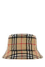Beige Signature Checks Bucket Hat 1
