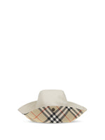 White Signature Checks Bucket Hat 1