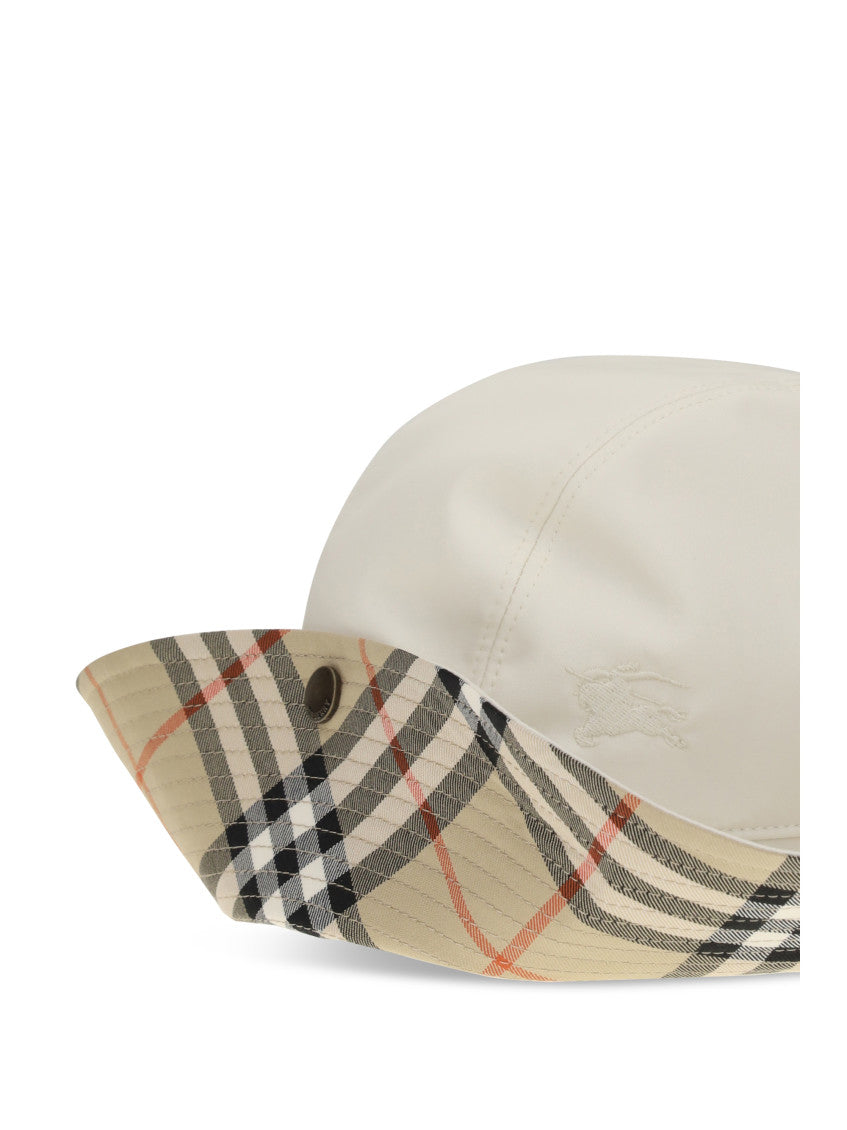 White Signature Checks Bucket Hat 2