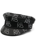 Black Baker Boy logo strass hat 1
