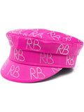 Pink Baker Boy logo strass hat 1