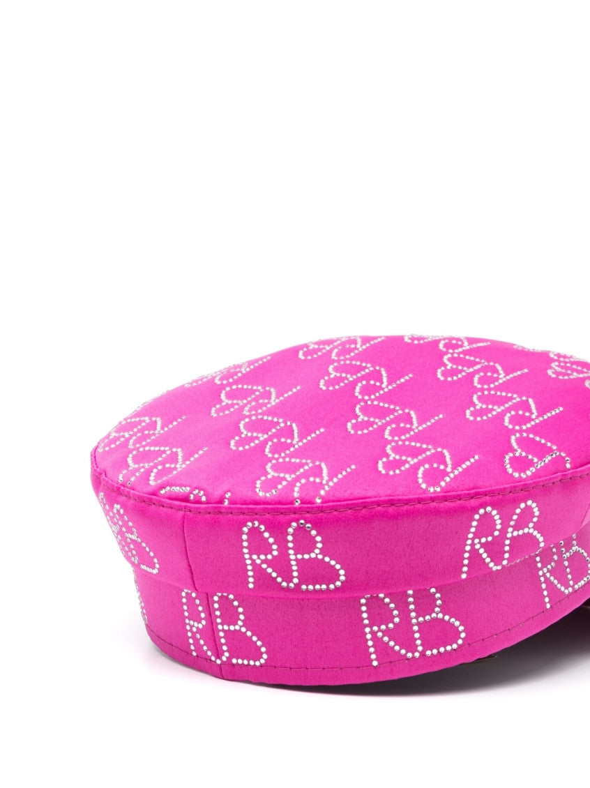 Pink Baker Boy logo strass hat 2