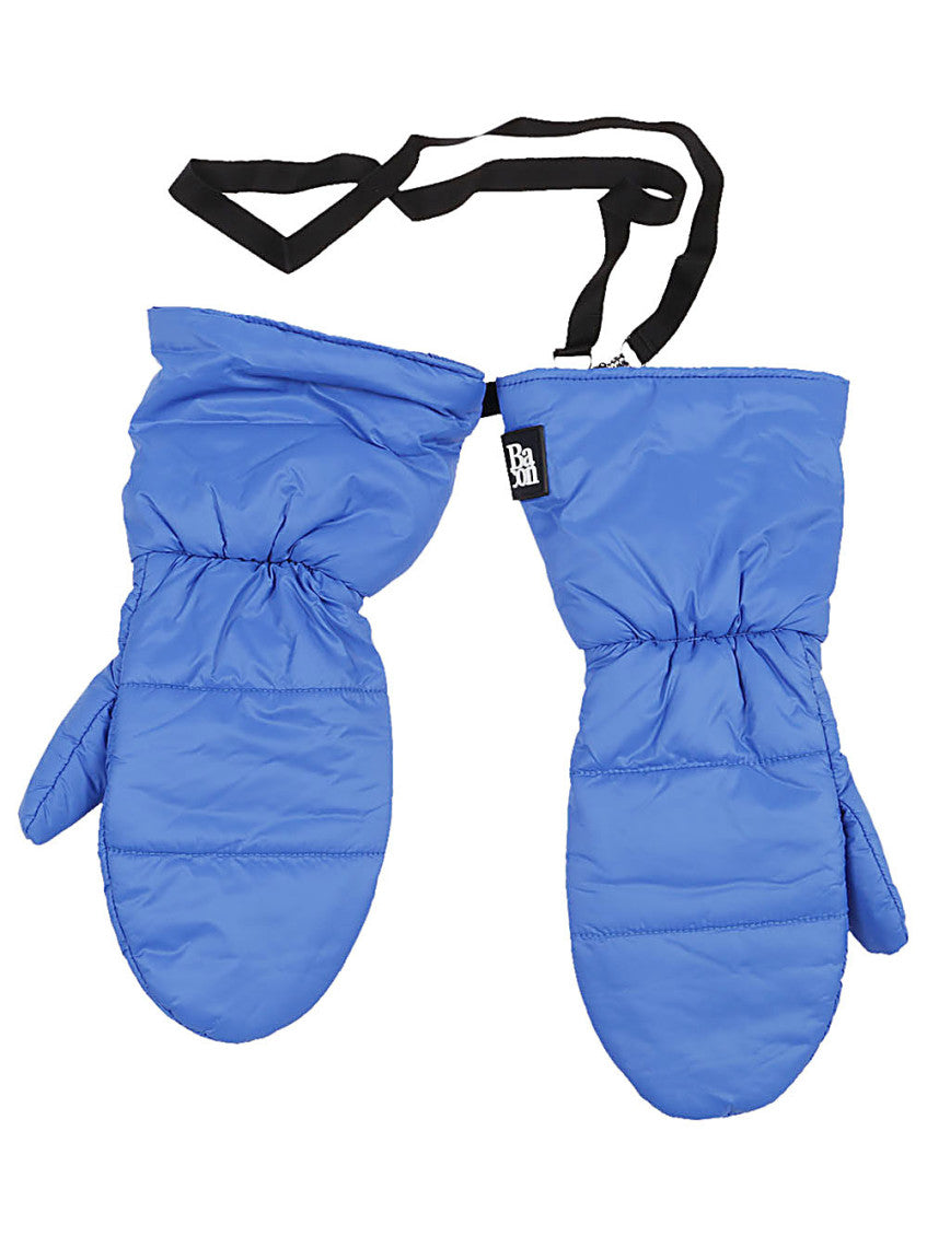 Blue Little Joy puffer gloves 1