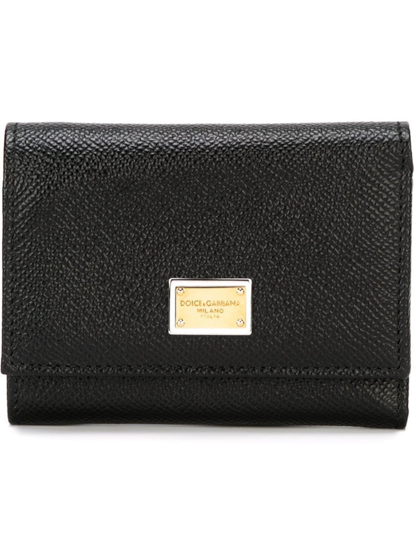 Black Leather flap wallet 1