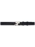 Black Iconic Logo Buckle Belt 1