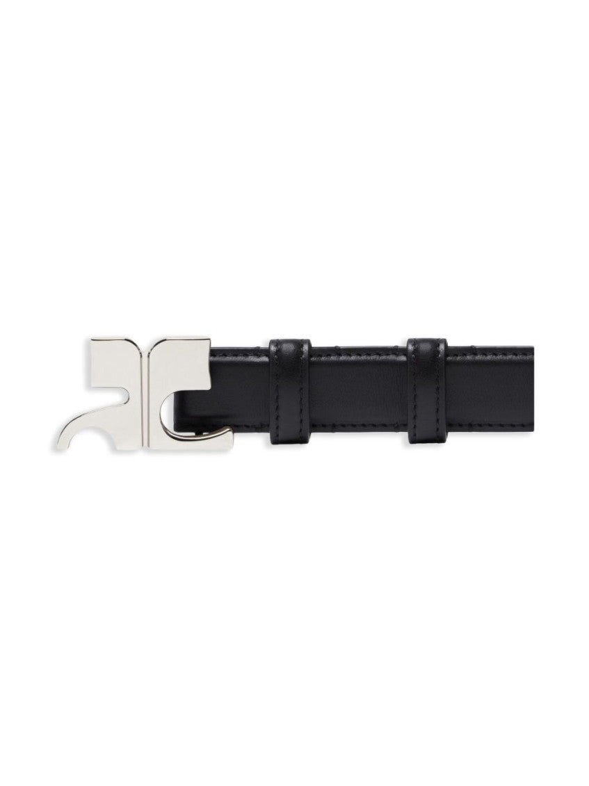 Black Iconic Logo Buckle Belt 2