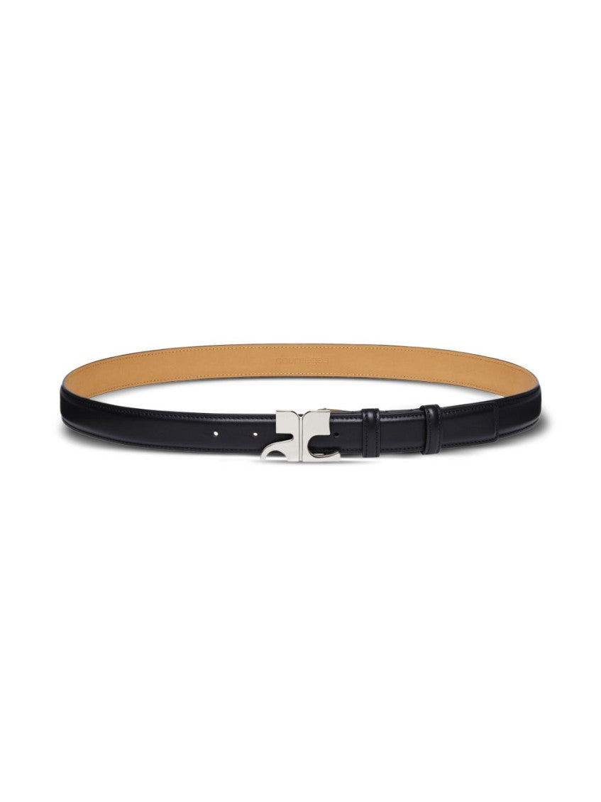 Black Iconic Logo Buckle Belt 3