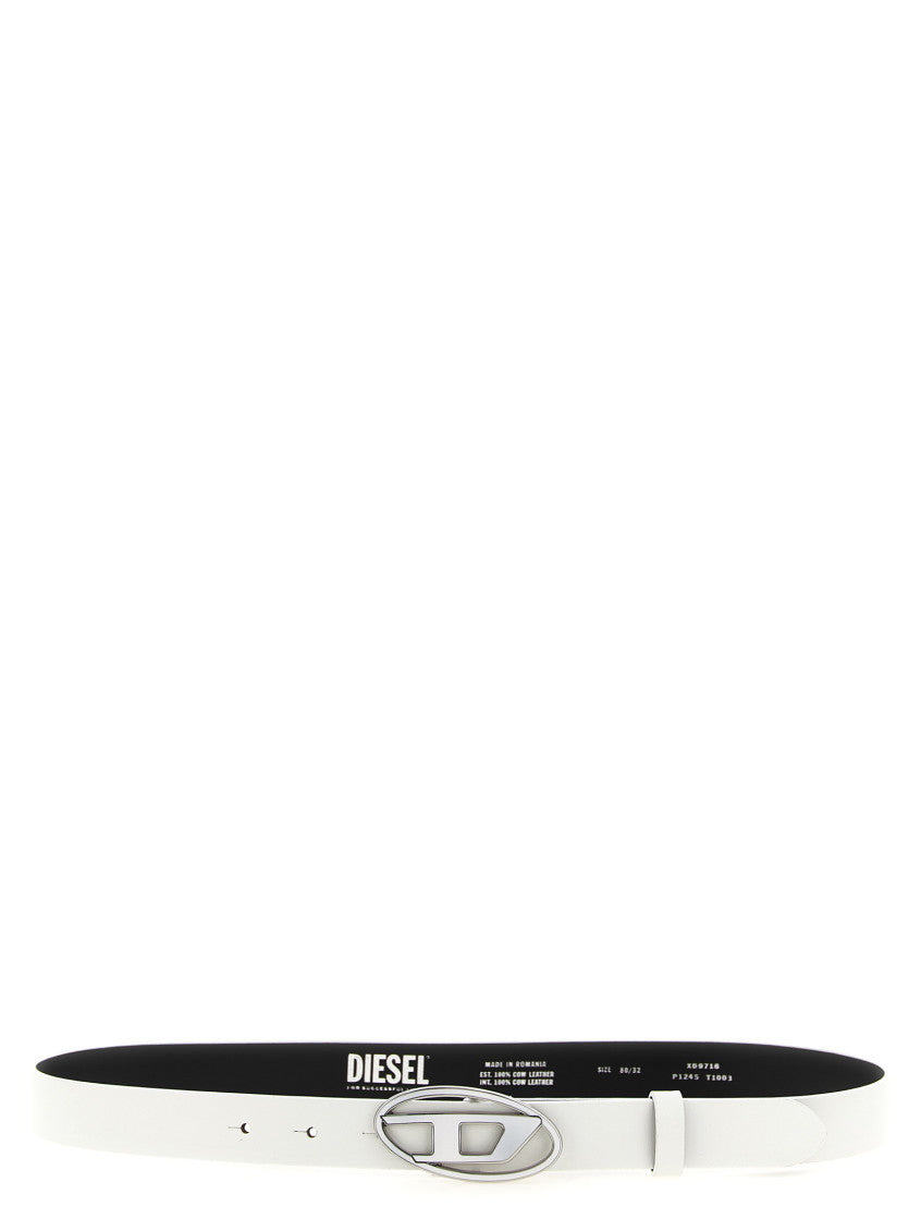 White Oval D logo Belt 1