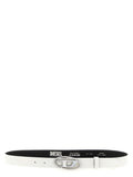 White Oval D logo Belt 1