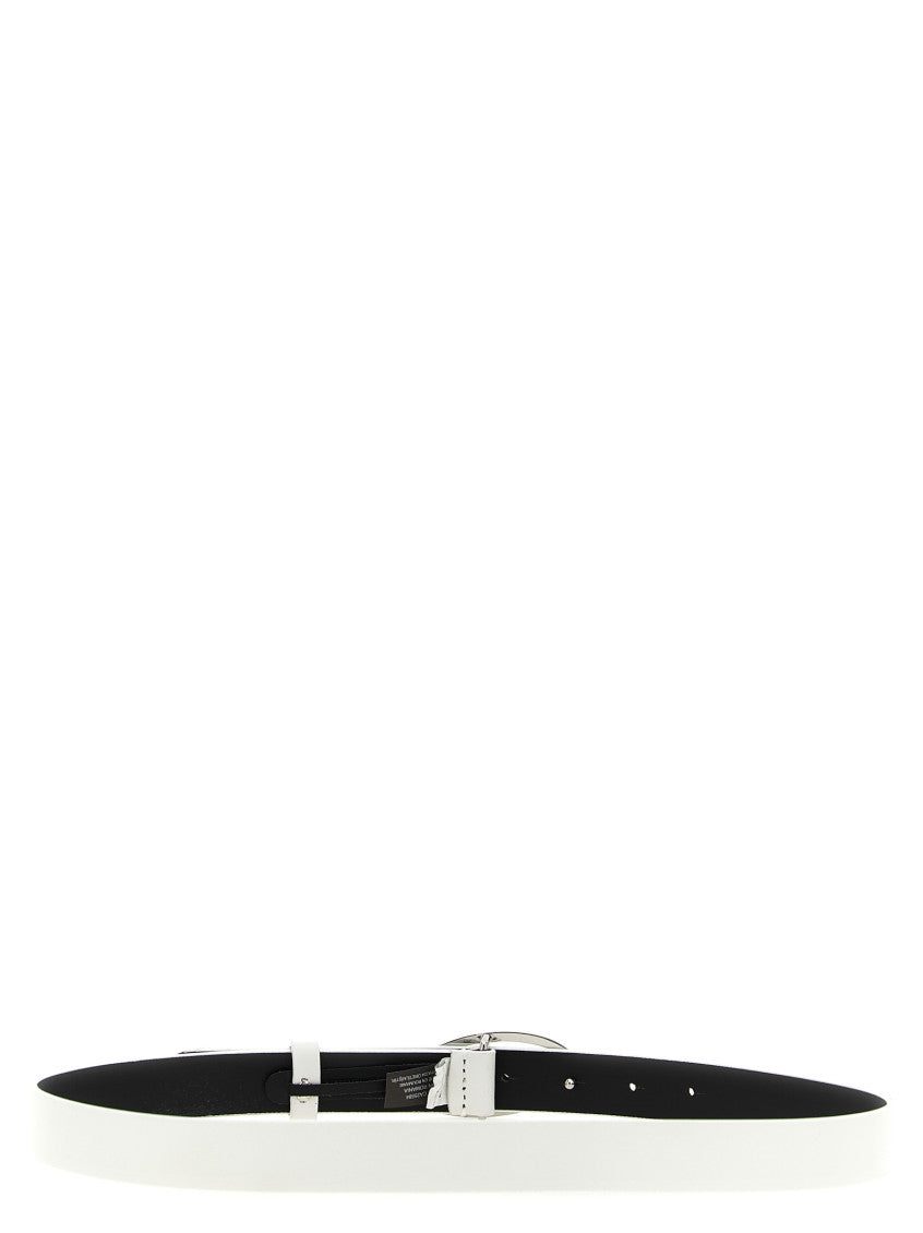 White Oval D logo Belt 2
