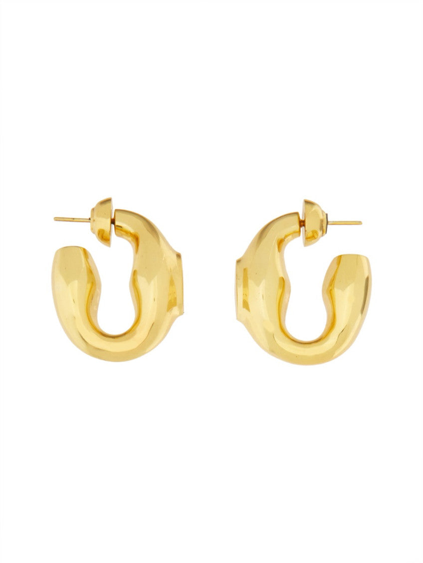 Golden Signet Hoop Earrings 3