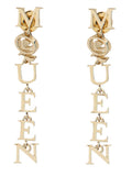 Golden Logo Drop Earrings 1