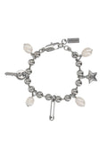 Silver Punk Beauty Charm Bracelet 1