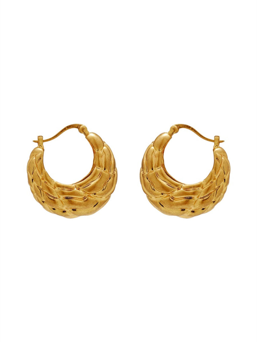 Golden Flour Hoop Earrings 3