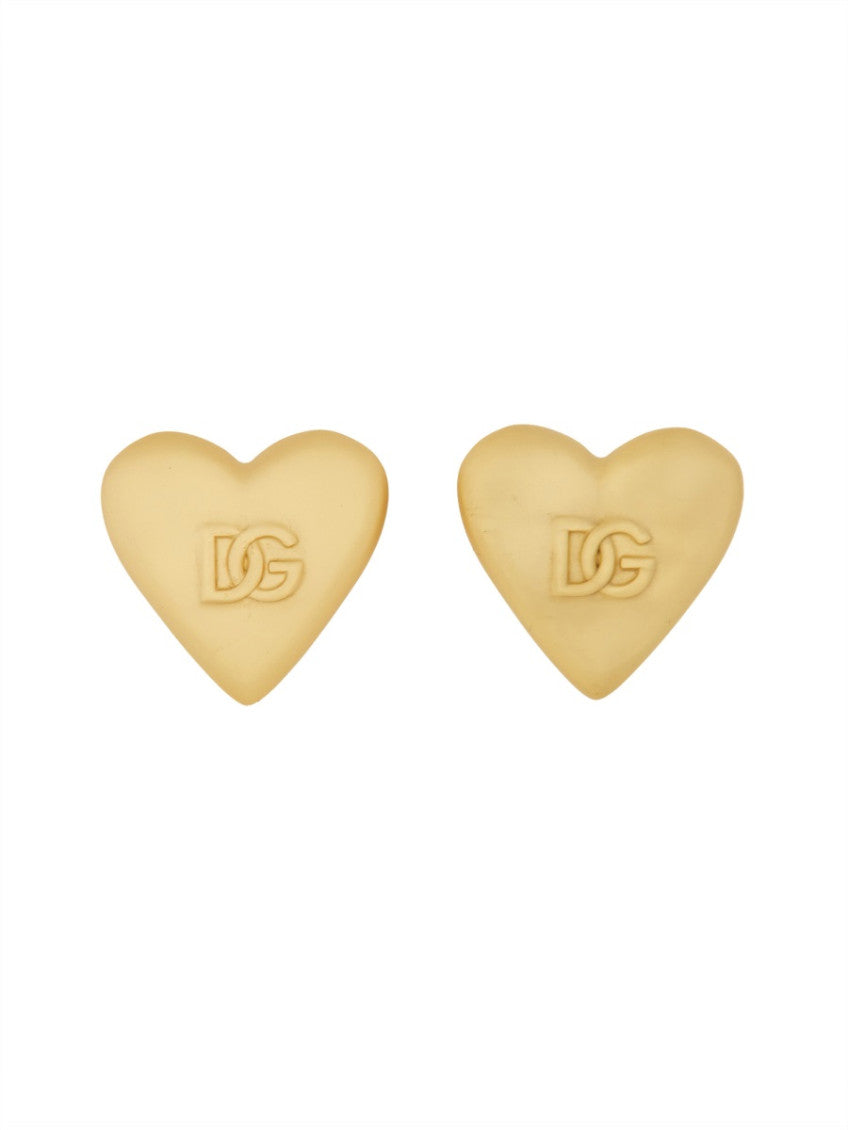 Gold Heart Stud Earrings 1