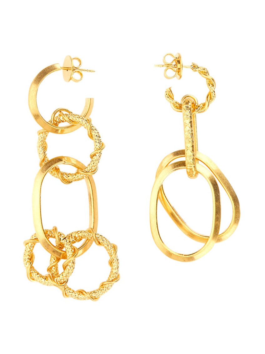Golden Circle Drop Earrings 3