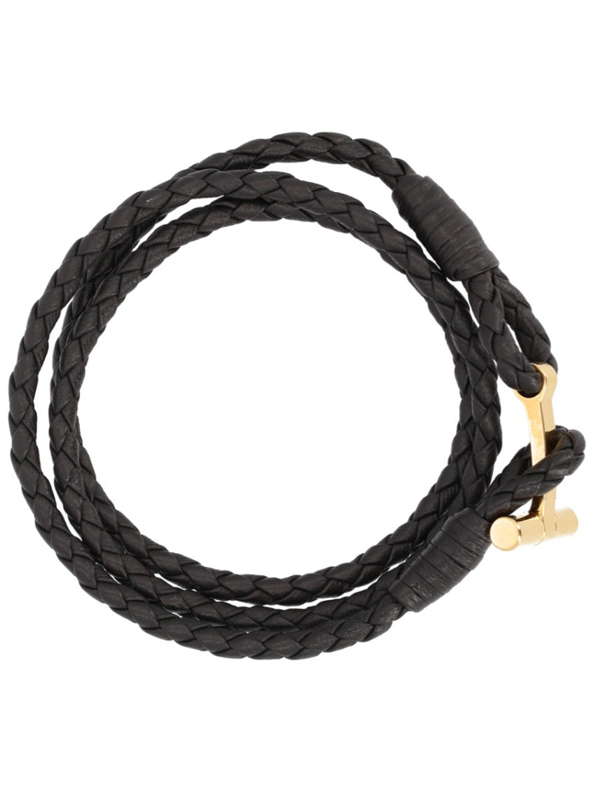 Dark Brown Braided Leather Bracelet 3