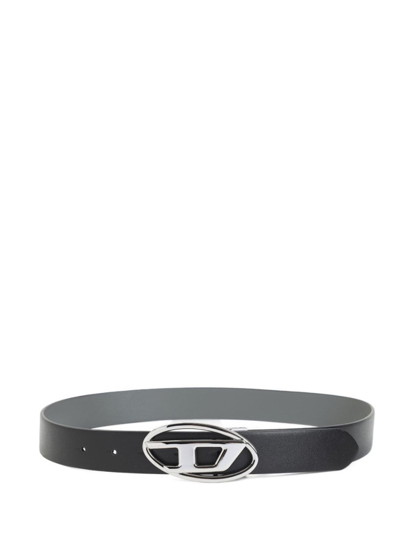 Black Belt With Oval Logo Buckle 1