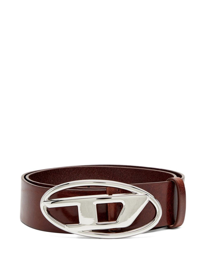 Brown Belt With Logo Buckle 1