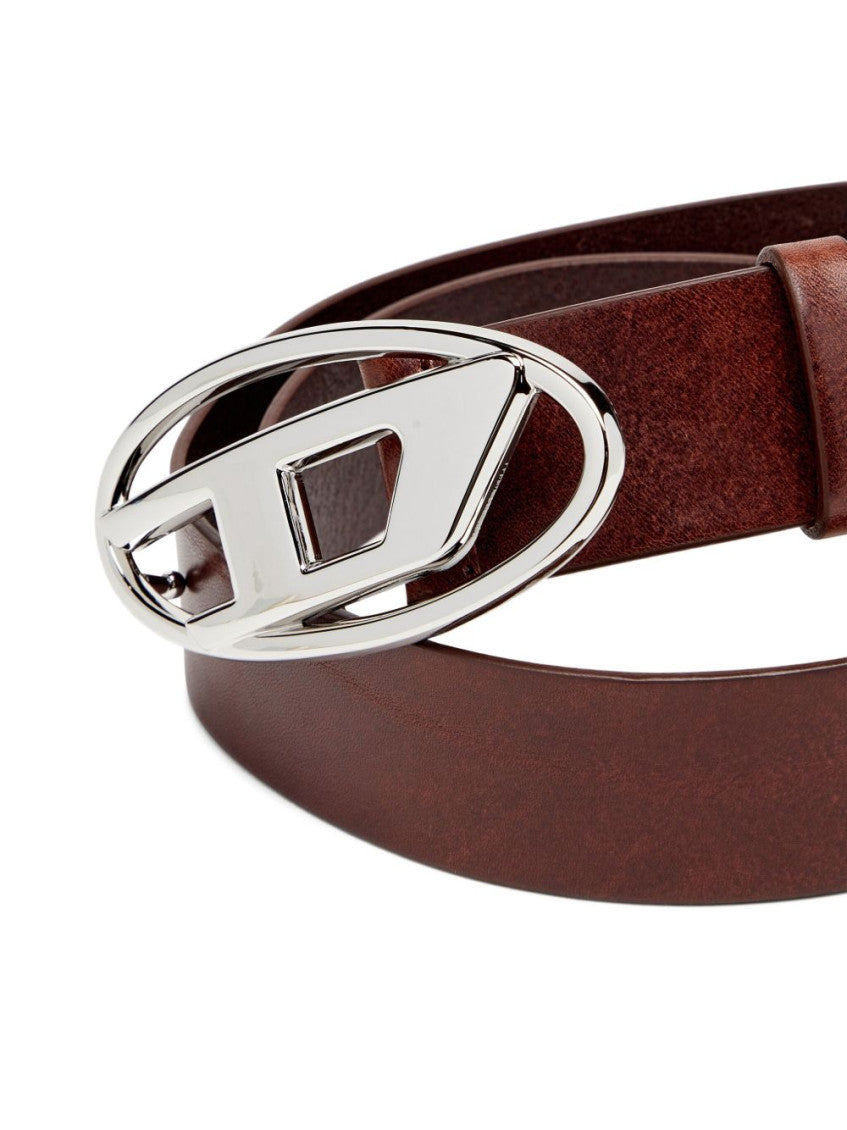 Brown Belt With Logo Buckle 2