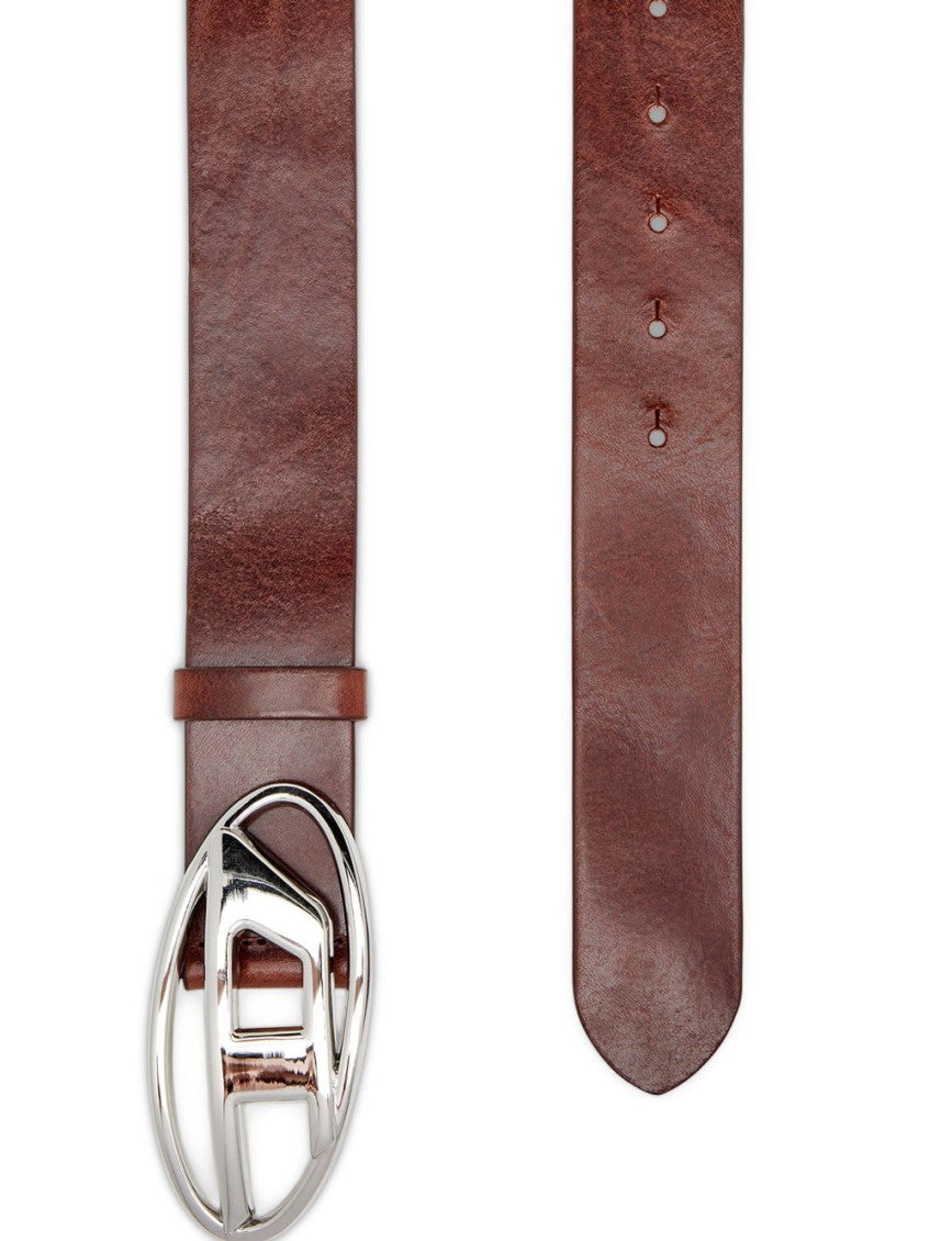 Brown Belt With Logo Buckle 3